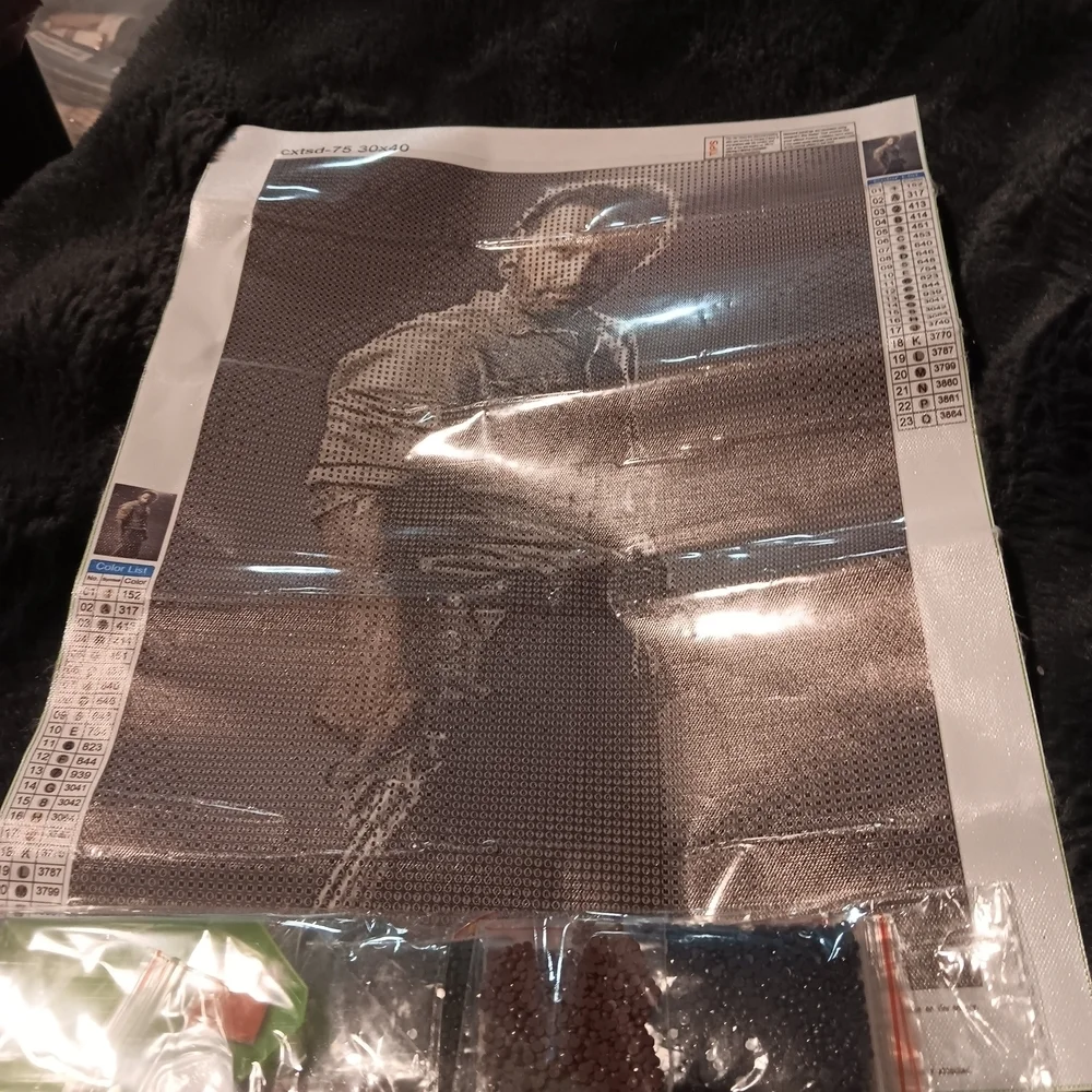 The Walking Dead Diamond Painting Kit with Rick Design 30x40